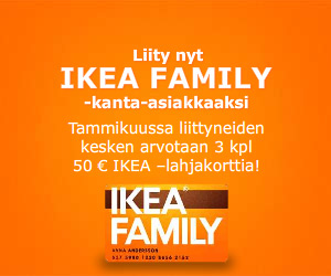 Liity ilmaiseksi Ikea Family -kanta-asiakkaaksi ja saat ilmaiset kahvit arkipäivinä Ikeasta sekä muita etuja