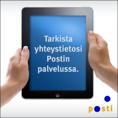 Tarkista Postilla olevat yhteystietosi ja voita iPad! Tarkista Postilla olevat yhteystietosi ja voita iPad!