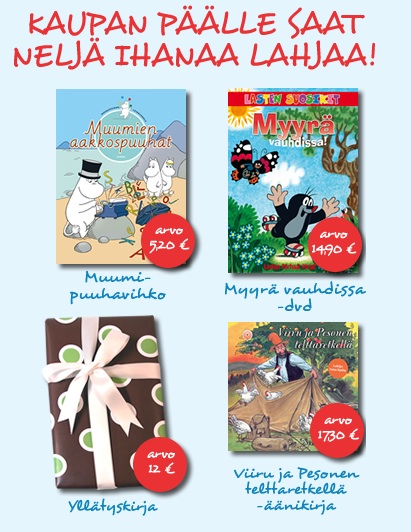 2 lastenkirjaa 0 € sekä 4 ihanaa lahjaa 2 lastenkirjaa 0 € sekä 4 ihanaa lahjaa