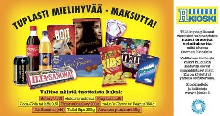 Nouda ilmainen lahjakorttisi R-kioskille (rajoitettu määrä) Nouda ilmainen lahjakorttisi R-kioskille (rajoitettu määrä)