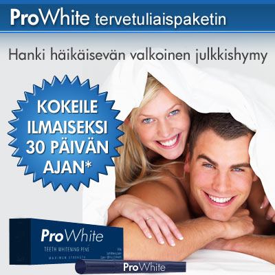 Ilmainen 30 vrk:n hampaiden valkaisu (pelkillä postikuluilla 6,90 e)