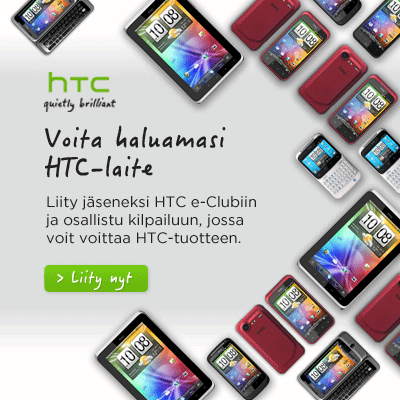 Voita haluamasi HTC laite esim. älypuhelin tai tablet-tietokone. Kilpailun järjestäjä: HTC