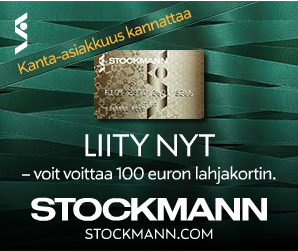 Liity Stockmann kanta-asiakas ohjelmaan ilmaiseksi ja voita 100 euroa! Liity Stockmann kanta-asiakas ohjelmaan ilmaiseksi ja voita 100 euroa!